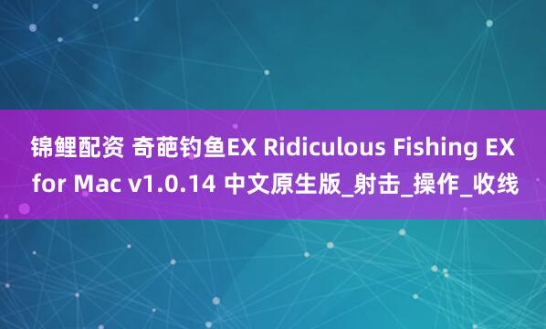 锦鲤配资 奇葩钓鱼EX Ridiculous Fishing EX for Mac v1.0.14 中文原生版_射击_操作_收线